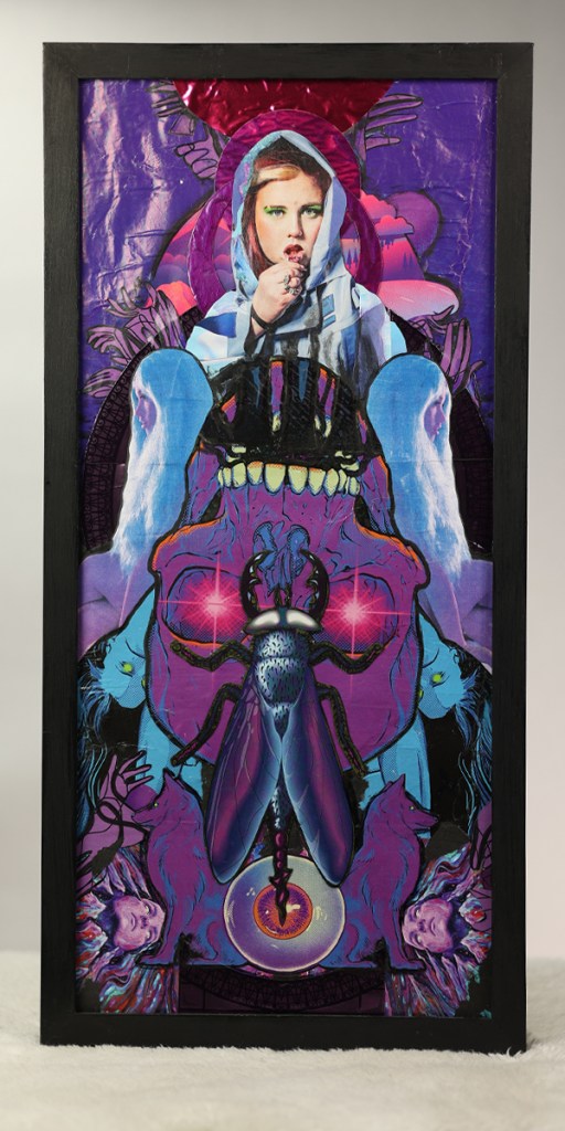 Photograph of Persephone by Carmine Jako, framed paper collage, 2022